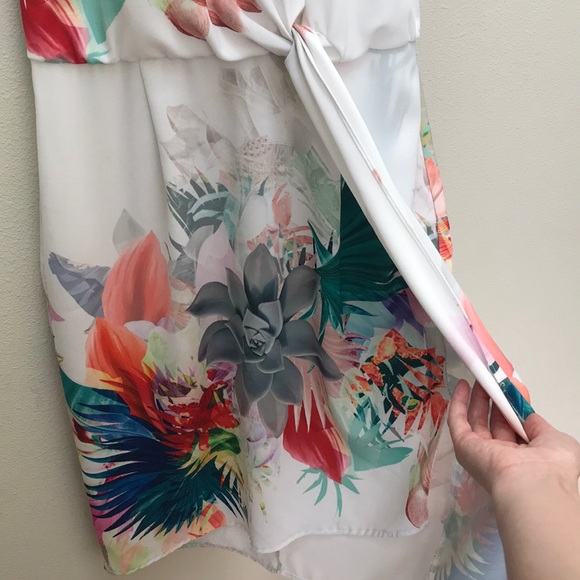 Chelsea28 Tropical Print Crepe Blouson Dress - Picture 6 of 8